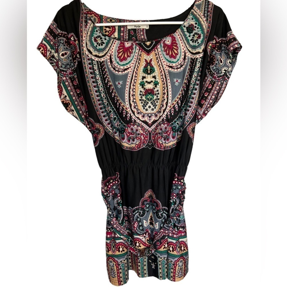 Papaya mini dress, size large, multicolored.